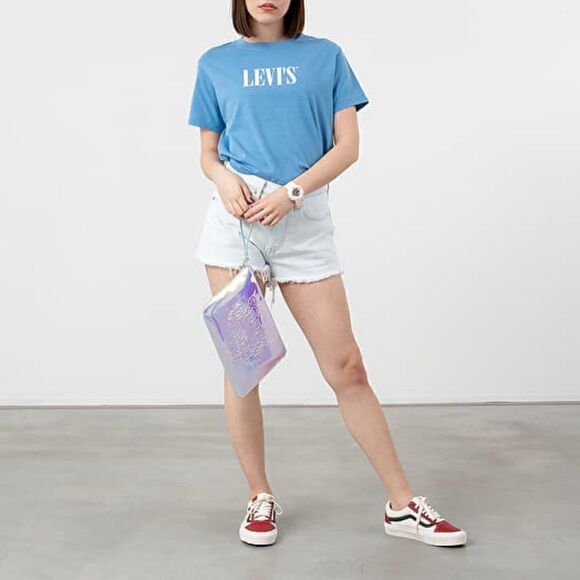 Levi’s High-Waisted Shorts 501 High-Rise Women’s Waist Size 32 White Distressed - Picture 2 of 10